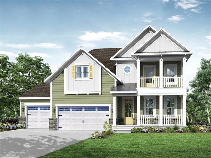 Frank Beach (3-car) plan exterior rendering