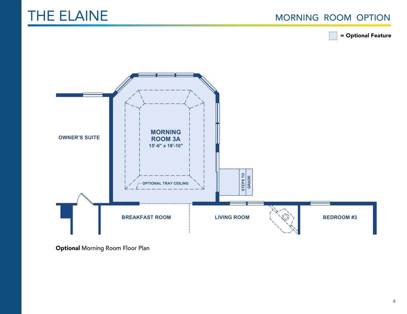 The Elaine floor plan and options, brochure page 4