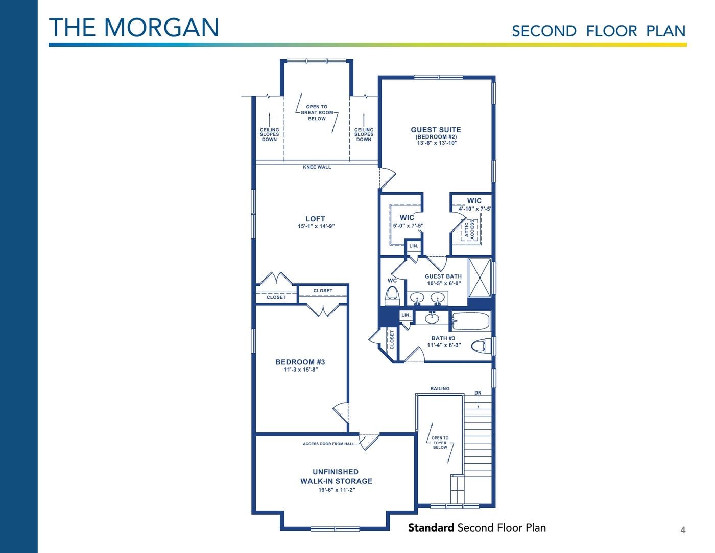 The Morgan floor plan and options, brochure page 4
