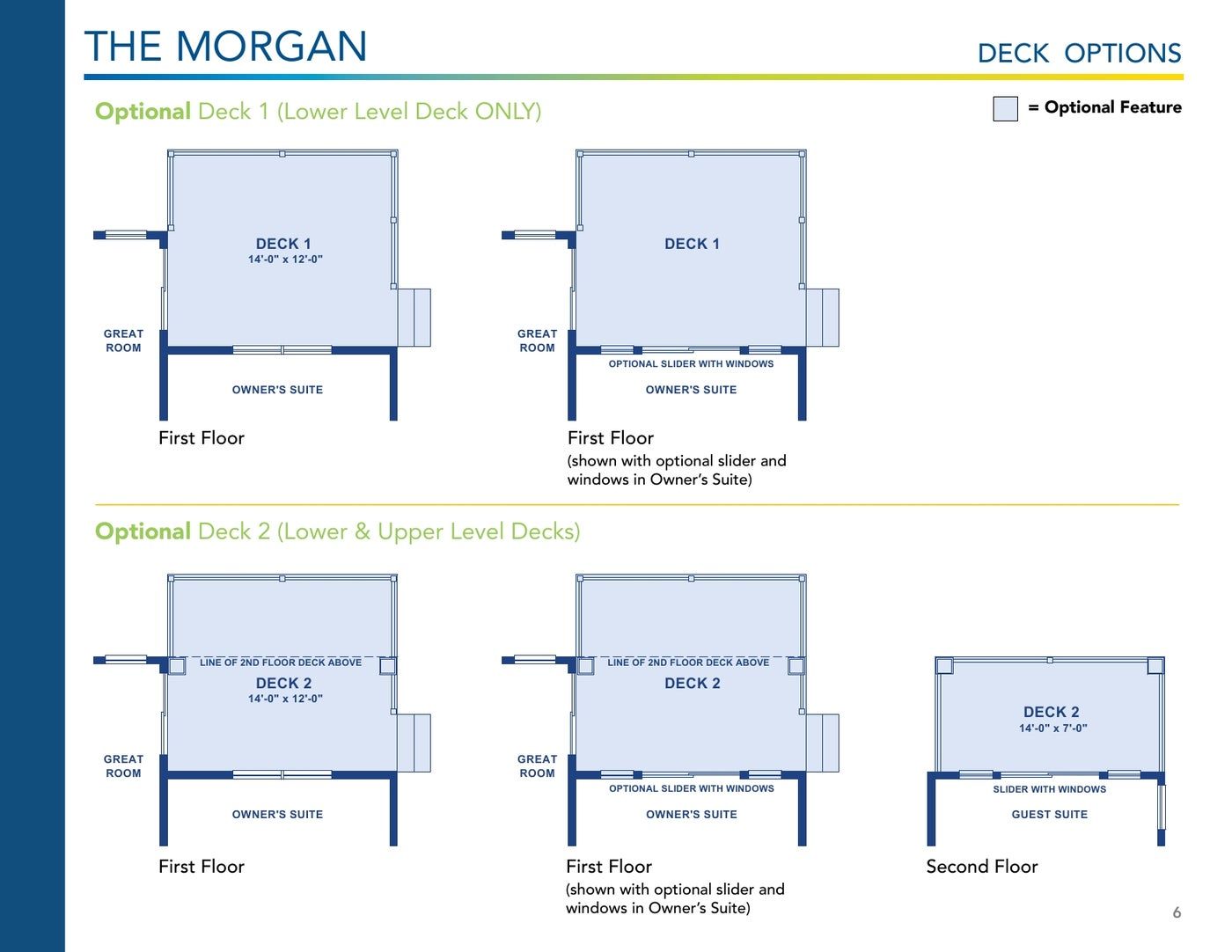 The Morgan floor plan and options, brochure page 6